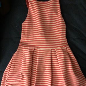 Orange and white stripped dress